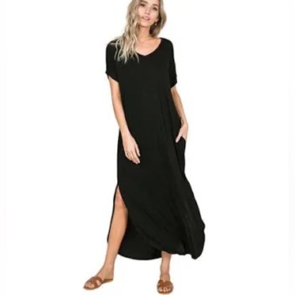 NWT All : Row Black Dress with Pockets | Size S